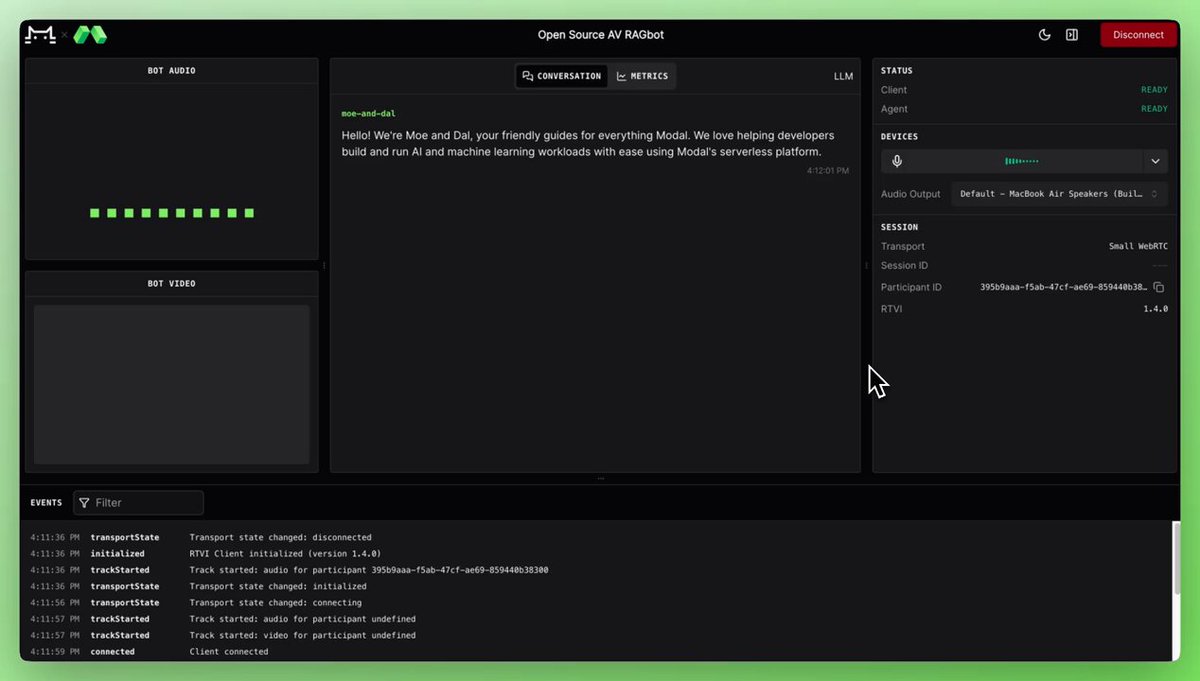 Video from @modal's post